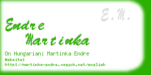 endre martinka business card